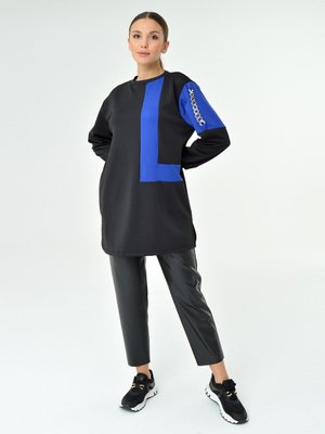 Siyah Zincir Detaylı Tunik