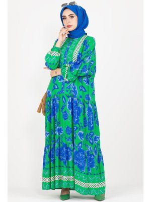 Yeşil Müge Viscon Elbise Yeşil Müge Viscon Elbise