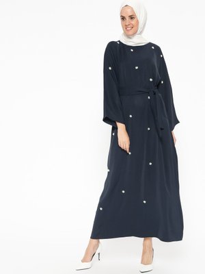 Siyah Piliseli Derili Elbise Siyah Piliseli Derili Elbise