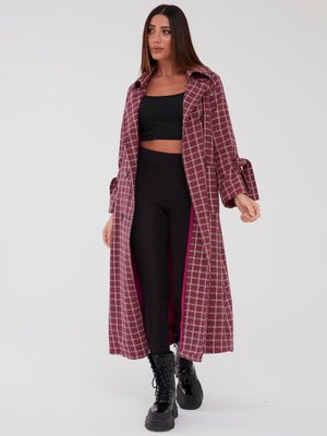 Fuşya Oskar Desenli Mont