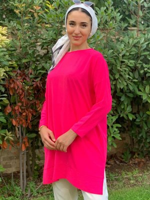 Fuşya Basıc Aerobin Tunik