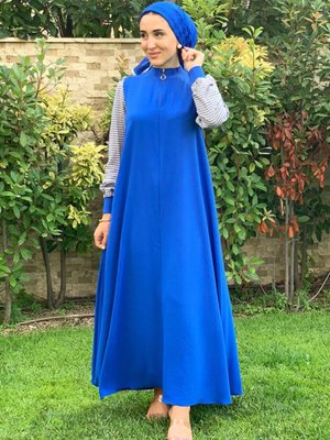 Saks Ekose Kol Elbise