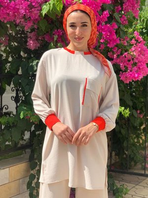 Bej Bensu Cepli Aerobin Tunik Bej Bensu Cepli Aerobin Tunik