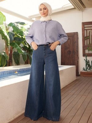 Koyu Mavi Denim Pantolon Koyu Mavi Denim Pantolon
