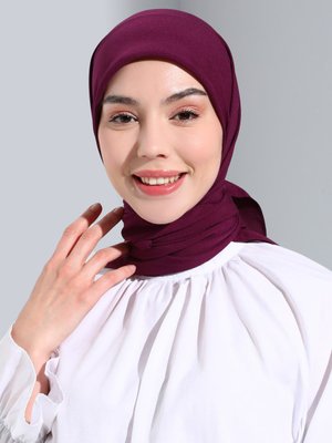 Mürdüm Soft Medine Eşarp Mürdüm Soft Medine Eşarp