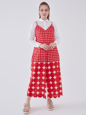 Kırmızı Askılı Tulum