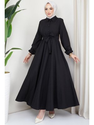 Siyah Kuşaklı Mevlana Elbise