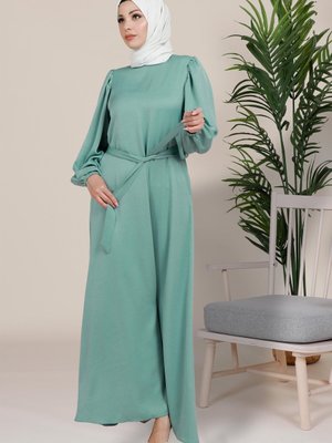 Turkuaz Hare Elbise Turkuaz Hare Elbise