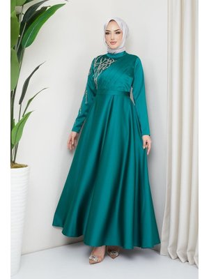 Pudra Palu Taş İşlemeli Dokuma Gömlek Pudra Palu Taş İşlemeli Dokuma Gömlek