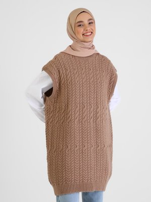 Bej Krep Hazır Türban