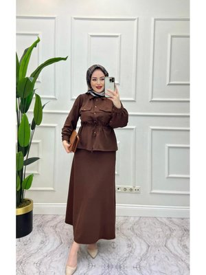 Cep Detaylı Etekli Takım