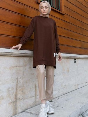 Bisiklet Yaka Arma Detaylı Tunik