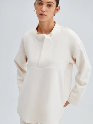 Semra İlhan Krep Sweatshirt Krem Semra İlhan Krep Sweatshirt Krem
