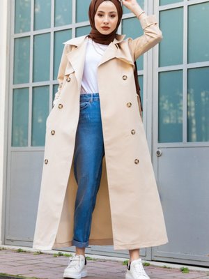 Taş Rengi Klasik Trençkot