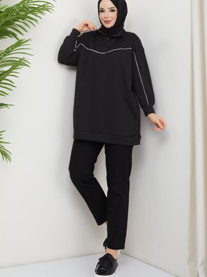 Biyeli Mevsimlik Iki Iplik Sweatshirt