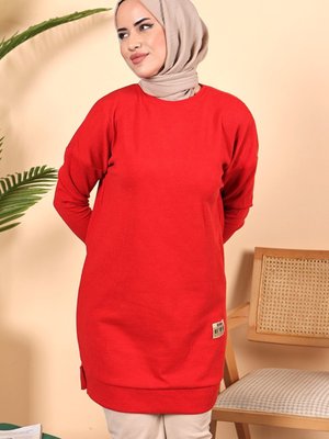 Arma Detaylı Tunik Kırmızı