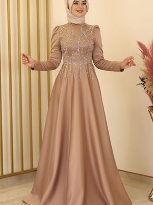 Zen Saten Abiye Elbise Vizon Design