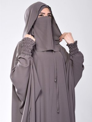 3lü Takım Çarşaf Vizon Standart Beden ,kapşonlu Peçeli