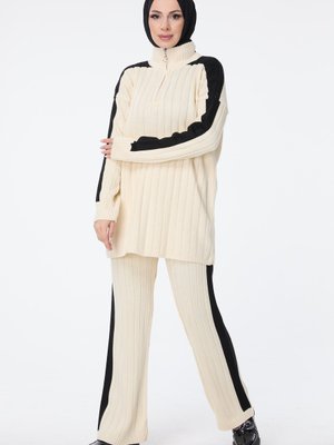 Krem Triko Tunik Pantolon