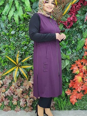 Üç Bant Düğmeli Hakim Yaka Yelek