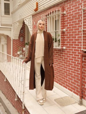 Nefise Kahverengi Salaş Uzun Hrka Nefise Kahverengi Salaş Uzun Hrka