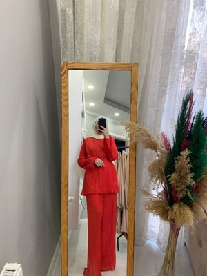 Piliseli Pantalonlu Takım