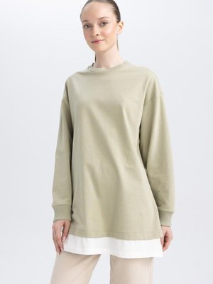 Regular Fit Bisiklet Yaka Sweatshirt Tunik