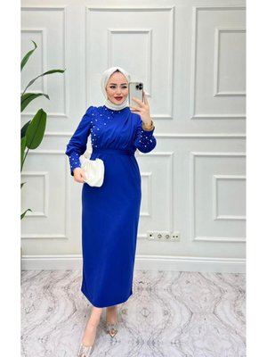 İnci Detaylı Özel Gün Elbisesi