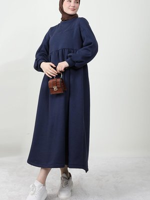 Oversize Sweat Elbise Lacivert Oversize Sweat Elbise Lacivert