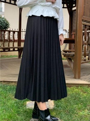 Siyah Mira Piliseli Etek