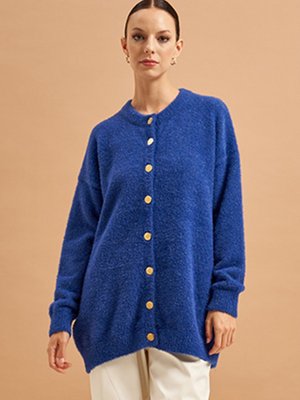 Simli Angora Hırka Saks