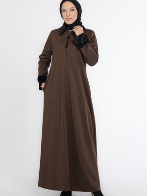 Kürklü Toprak Kışlık Ferace Kürklü Toprak Kışlık Ferace