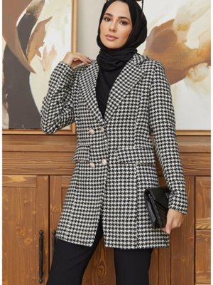 Kaz Ayağı Desenli Tüvit Ceket Yaniii