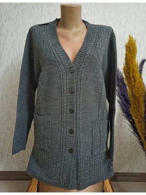 Düğmeli Cepli Kışlık Yün Anne Hırka