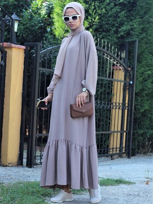 Vizon Ayrobin Kumaş Salaş Elbise Ferace