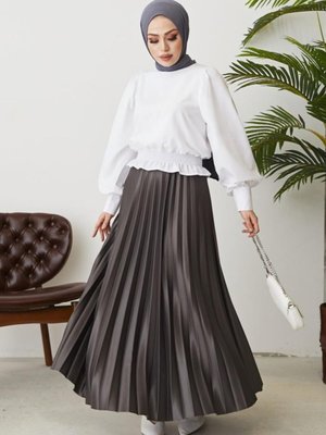 Beli Lastikli Piliseli Etek