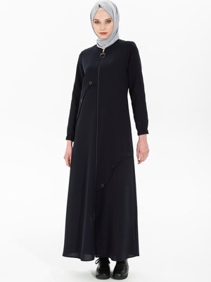 Kaydırak Kuş Gözlü Lacivert Ferace