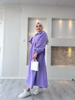 Önü Fermuarlı İplık Elbise