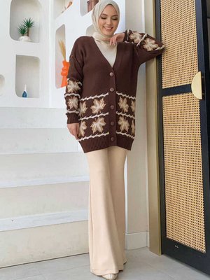 Triko Hırka Kahverengi