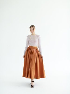 Taba Pamuk Tam Daire Büzgülü Kety Etek