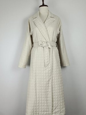 Örme Kapitone Trençkot Taş Örme Kapitone Trençkot Taş