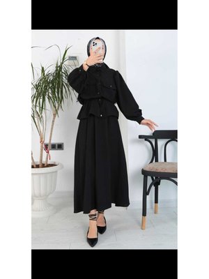 Krep Kumaş Etekli Takım