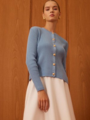 Dore Triko Hırka Bebe Mavi