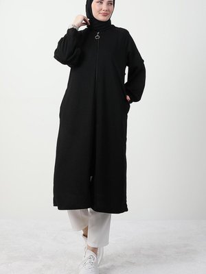 Tam Boy Fermuarlı Kap Siyah Tam Boy Fermuarlı Kap Siyah