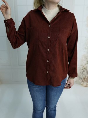 Kadife Gömlek Çift Cepli