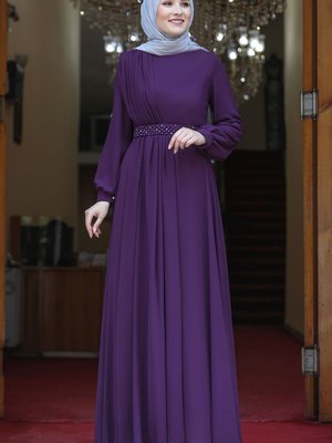 Ahsen Abiye Elbise Mürdüm