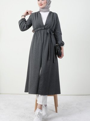 Kolu Lastikli Mevsimlik Kap Koyu Gri Kolu Lastikli Mevsimlik Kap Koyu Gri