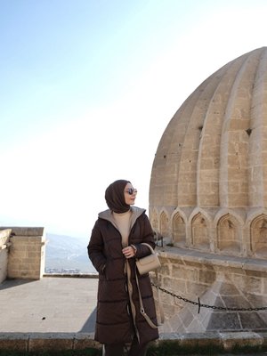 Çift Taraflı Şişme Mont Kahverengi