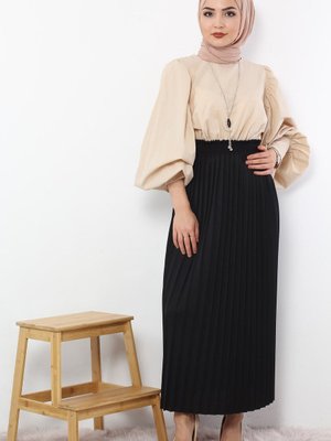 Pileli Kalem Etek Siyah