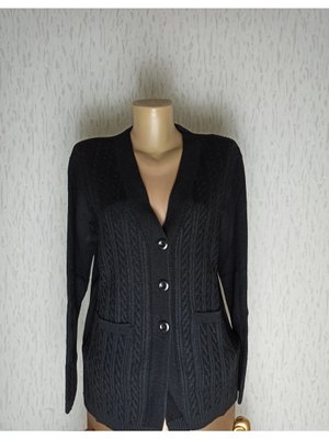 Düğmeli Cepli Kışlık Desenli Yün Anne Hırka